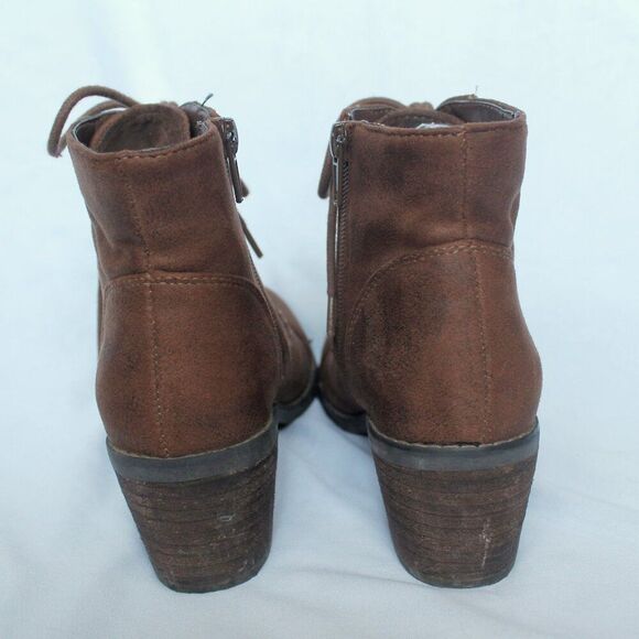 Bella Vita Sarina Lace Up Booties Women Size 6 Tan - Picture 3 of 9